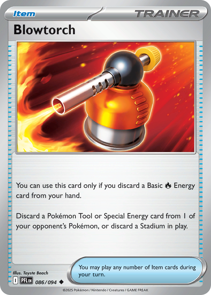 Blowtorch 086/094 Uncommon Phantasmal Flames Reverse Holo