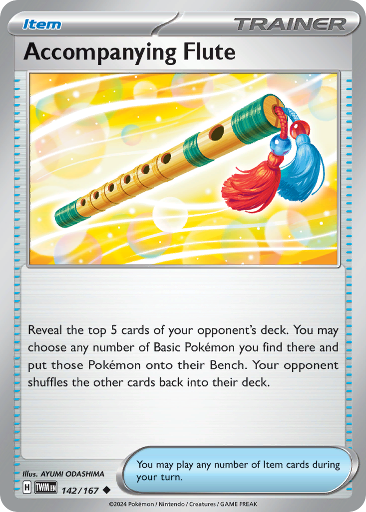 Accompanying Flute 142/167 Uncommon Twilight Masquerade Reverse Holo