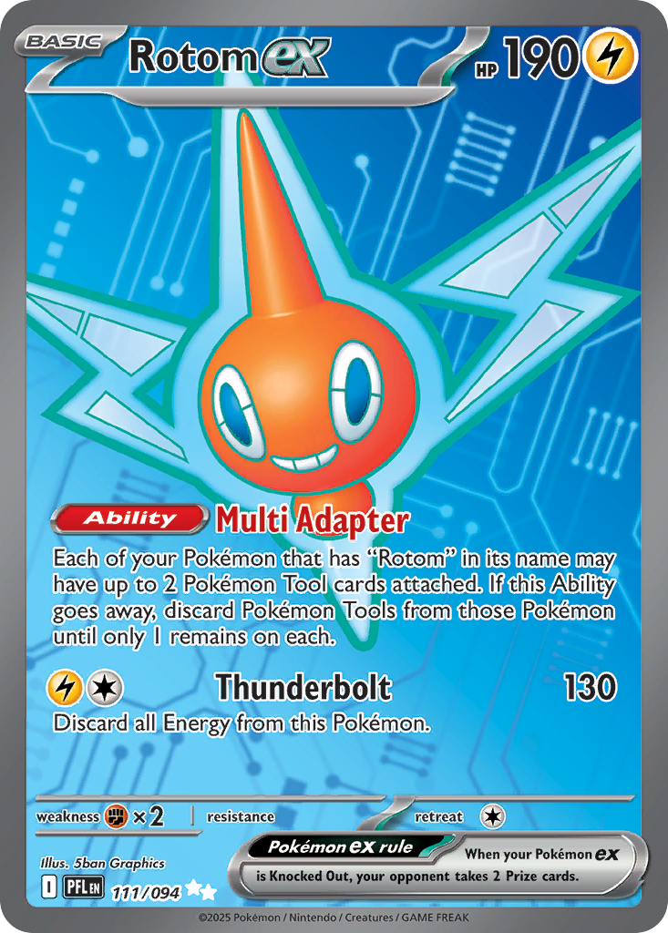 Rotom ex 111/094 Ultra Rare Phantasmal Flames Holo