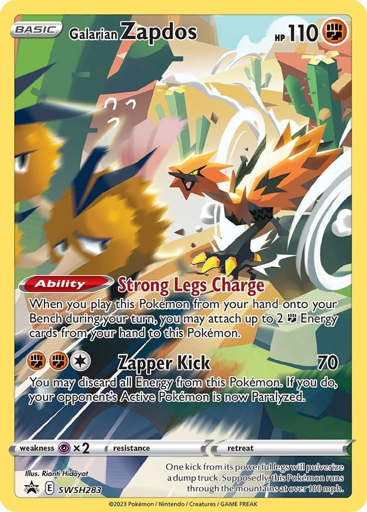Galarian Zapdos SWSH283 Holo Promo Sword & Shield Promo