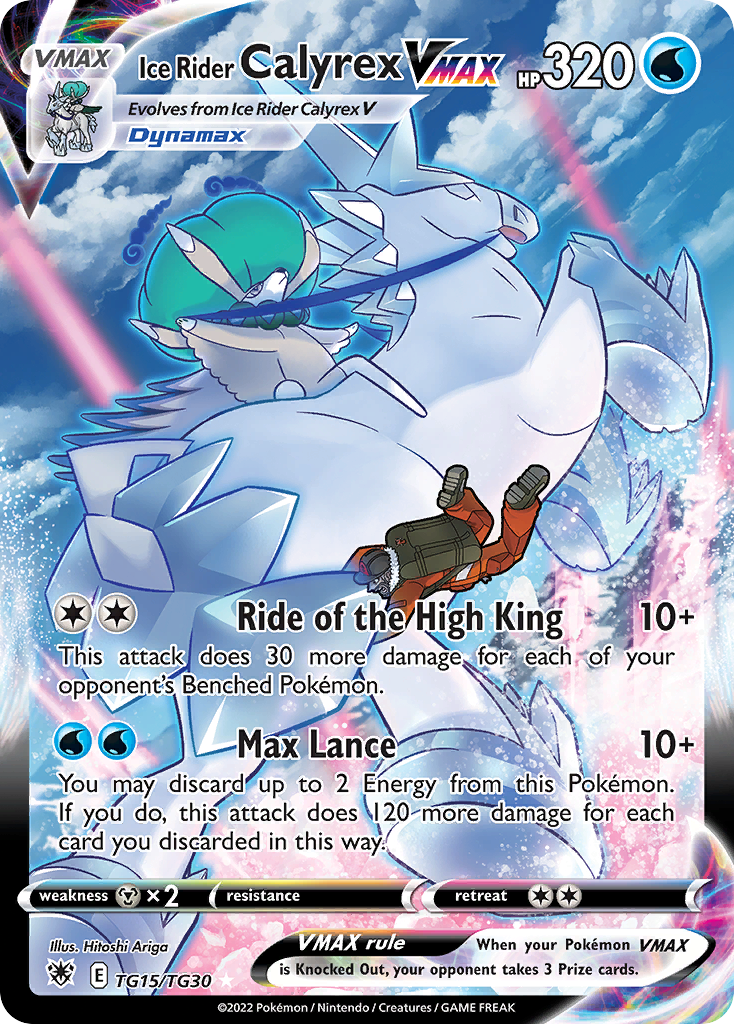 Ice Rider Calyrex VMAX TG15/TG30 Holo Astral Radiance Trainer Gallery Pokemon NM