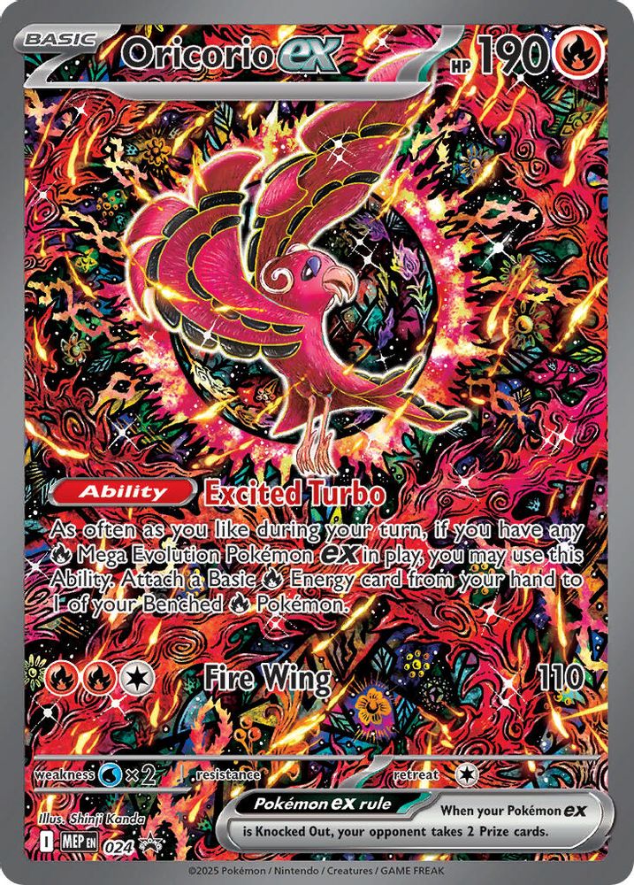 Oricorio ex 024 Holo Promo ME: Mega Evolution Promo