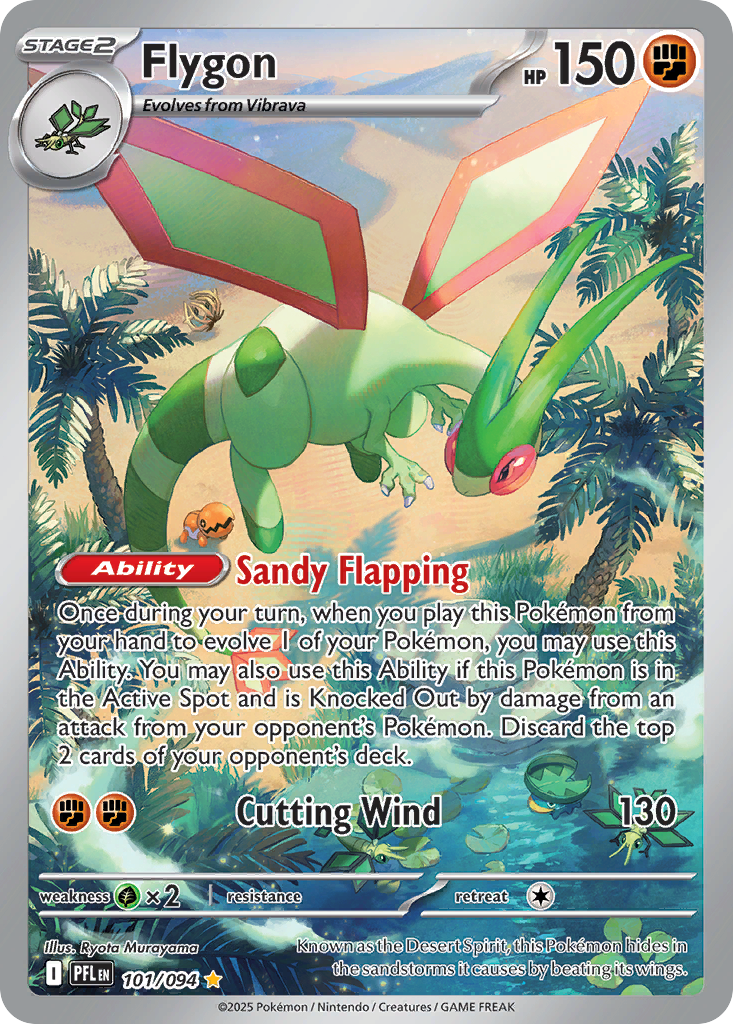 Flygon 101/094 Illustration Rare Phantasmal Flames Holo