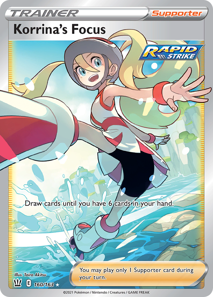 Korrina's Focus 160/163 Ultra Rare Battle Styles Pokemon Holo NM