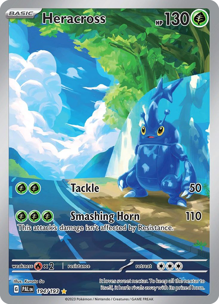 Heracross 194/193 Illustration Rare Paldea Evolved Pokemon Holo NM