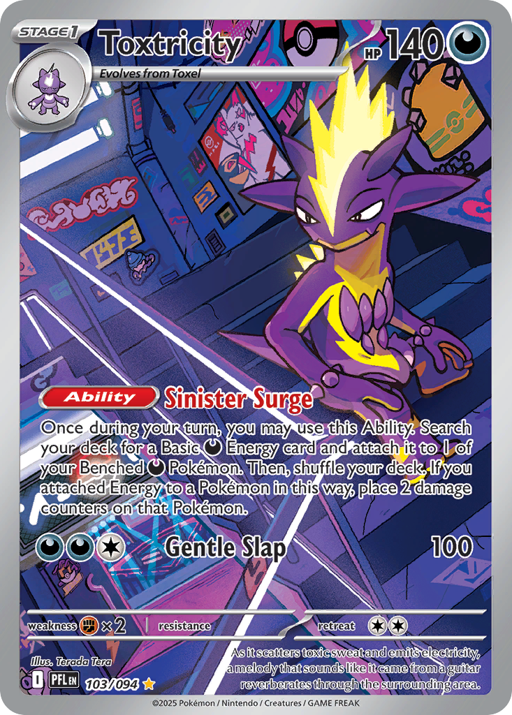 Toxtricity 103/094 Illustration Rare Phantasmal Flames Holo