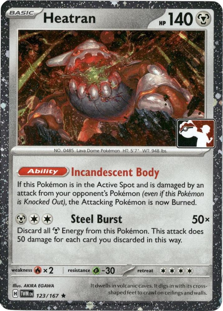 Heatran 123/167 Holo Rare Prize Pack Series Cards