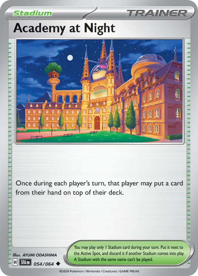 Academy at Night 054/064 Uncommon Shrouded Fable Pokemon Reverse Holo NM