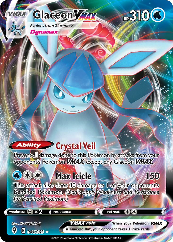 Glaceon VMAX 041/203 Holo Ultra Rare Evolving Skies