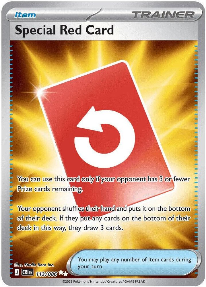 Special Red Card 113/086 Ultra Rare Chaos Rising Holo