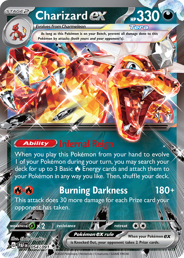 Charizard ex 054/091 Double Rare Paldean Fates Holo