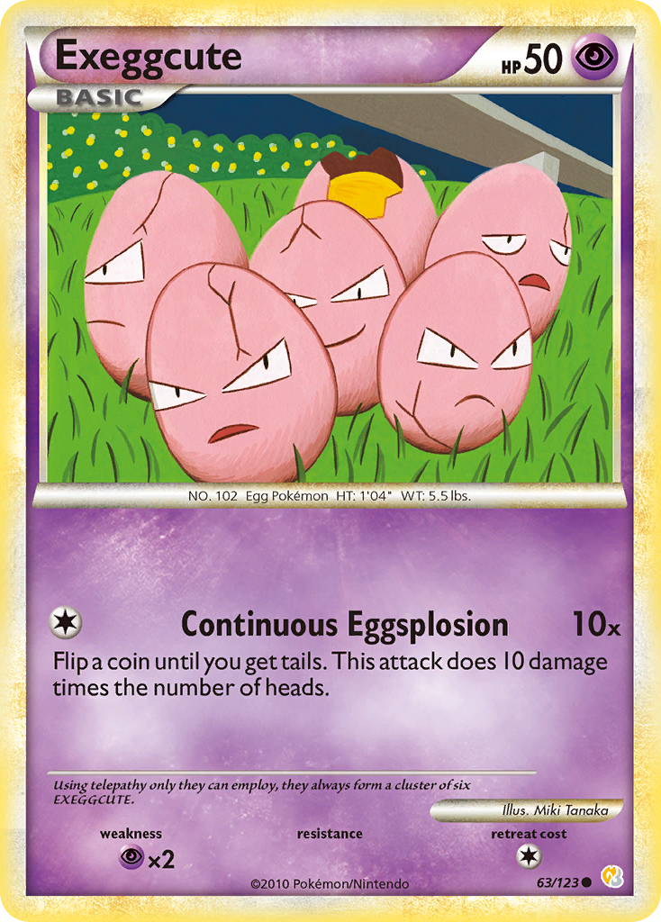 Exeggcute 63/123 Common HeartGold & SoulSilver