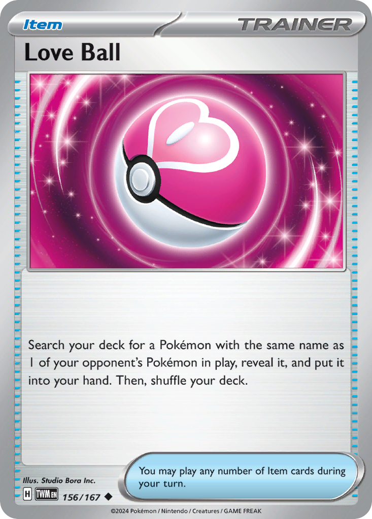 Love Ball 156/167 Uncommon Twilight Masquerade Reverse Holo
