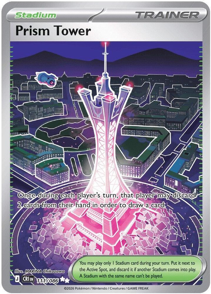 Prism Tower 111/086 Ultra Rare Chaos Rising Holo