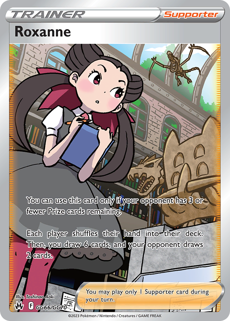 Roxanne GG66/GG70 Ultra Rare Crown Zenith Galarian Gallery Pokemon Holo NM