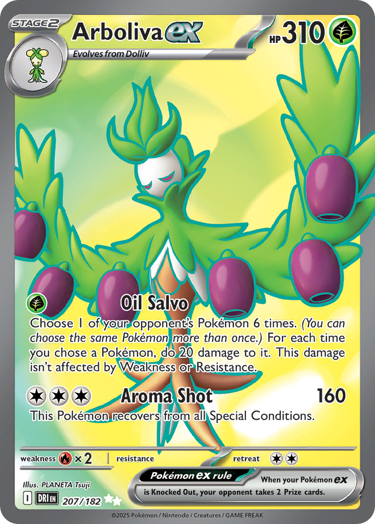 Arboliva ex 207/182 Ultra Rare Destined Rivals Holo