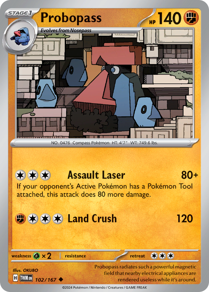Probopass 102/167 Uncommon Twilight Masquerade Reverse Holo