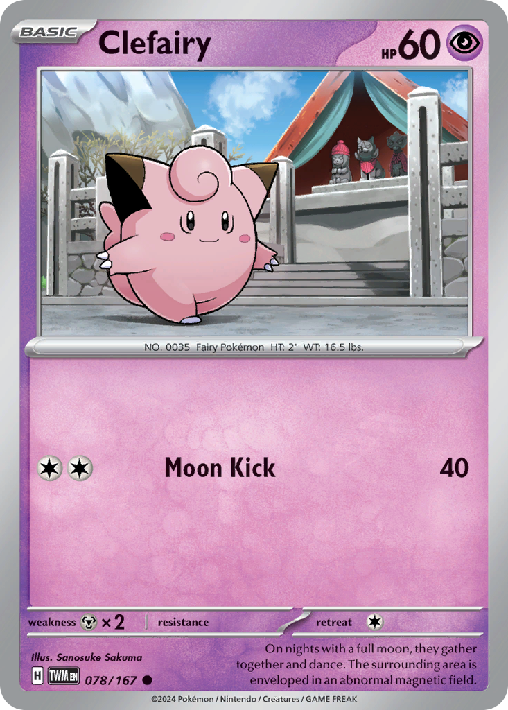 Clefairy 078/167 Common Twilight Masquerade Reverse Holo