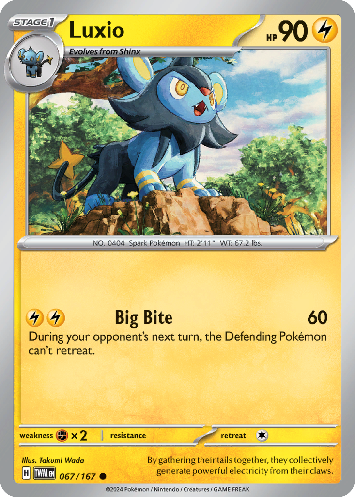 Luxio 067/167 Common Twilight Masquerade Reverse Holo