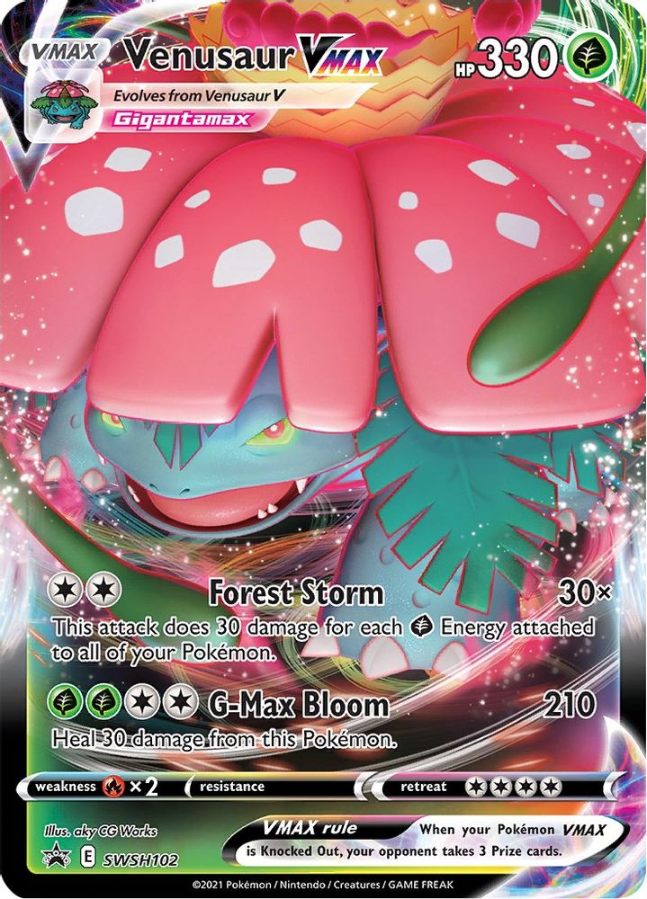 Venusaur VMAX SWSH102 Holo Promo Sword & Shield Promo Pokemon NM