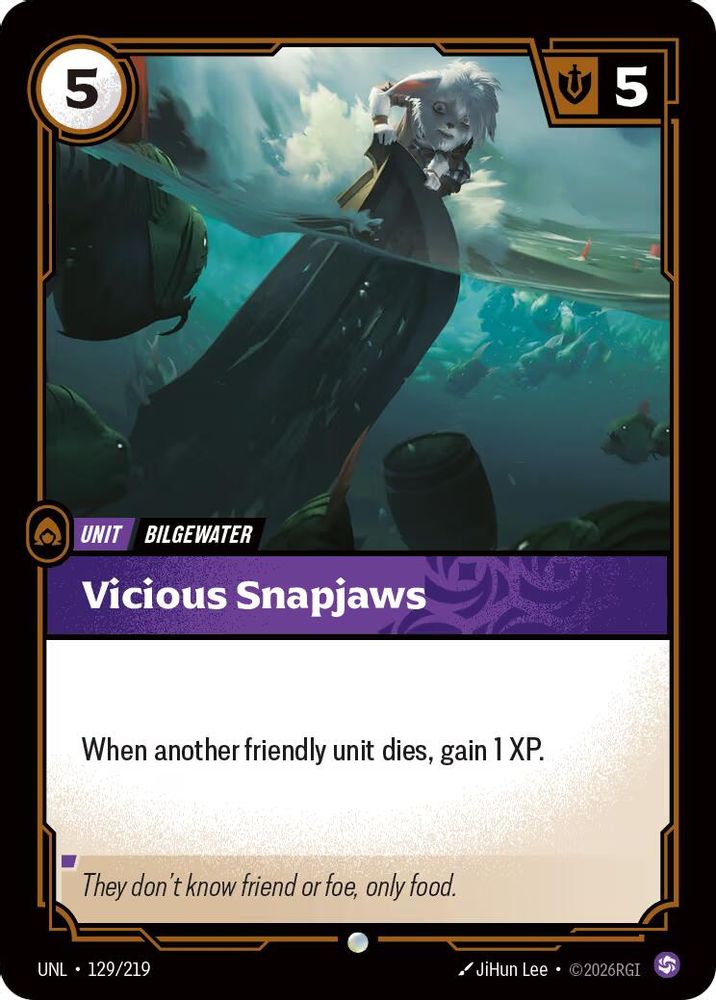 Vicious Snapjaws 129/219 Common Unleashed
