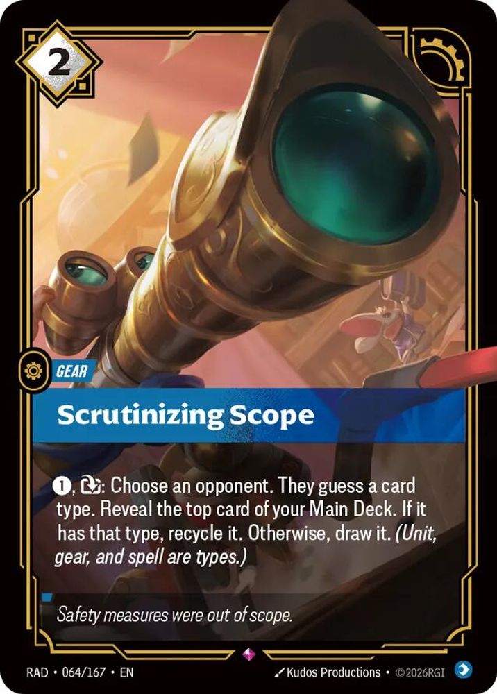 Scrutinizing Scope 064/167 Rare Radiance Riftbound Foil NM