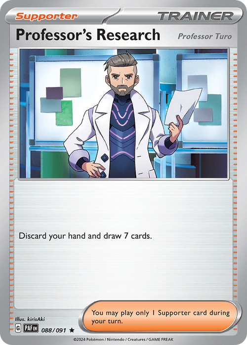Professor's Research 088/091 Rare Paldean Fates Holo