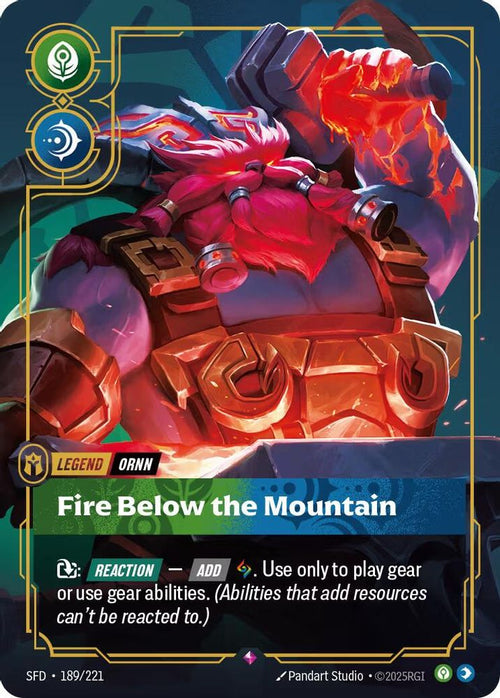 Ornn - Fire Below the Mountain 189/221 Rare Spiritforged Foil