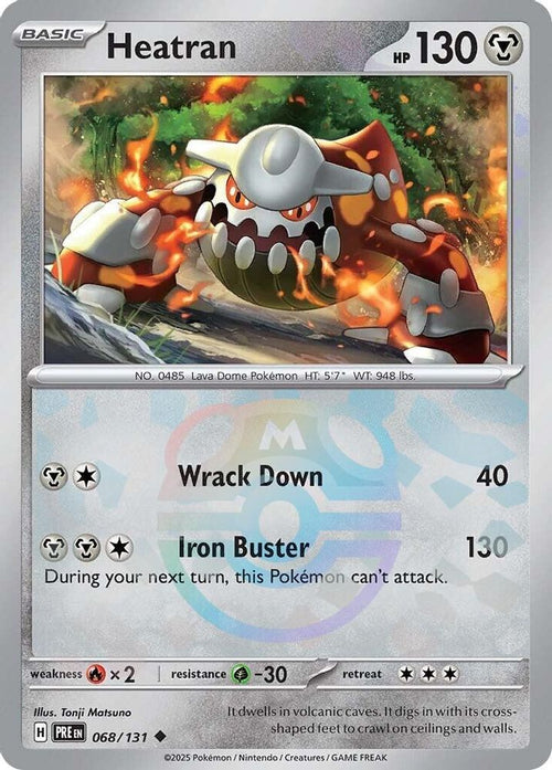 Heatran (Master Ball Pattern) 068/131 Holo Prismatic Evolutions