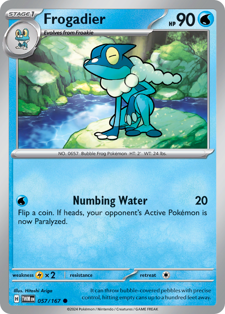 Frogadier 057/167 Common Twilight Masquerade Reverse Holo
