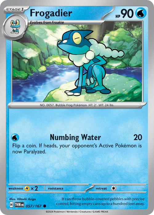 Frogadier 057/167 Common Twilight Masquerade Reverse Holo