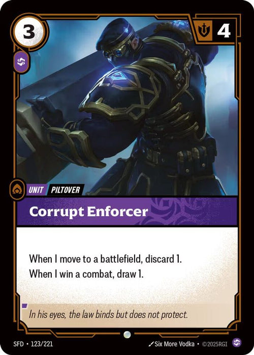 Corrupt Enforcer 123/221 Common Spiritforged