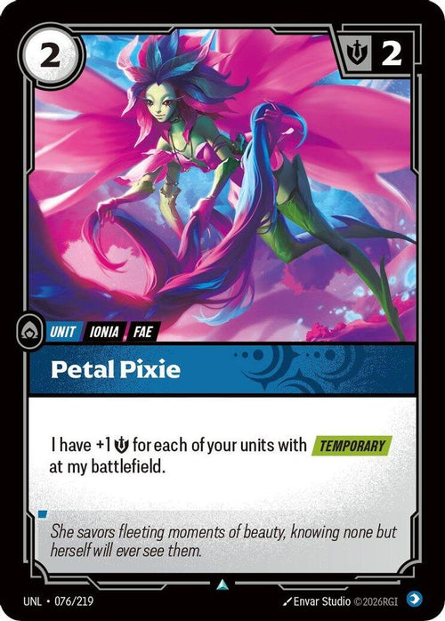 Petal Pixie 076/219 Common Unleashed Riftbound NM