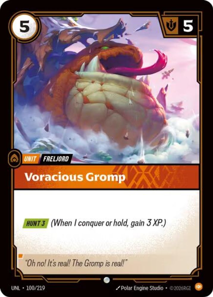 Voracious Gromp 100/219 Common Unleashed Riftbound NM