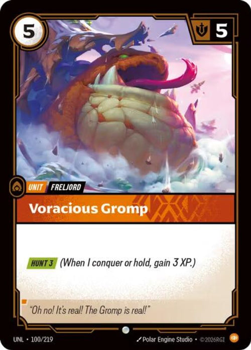 Voracious Gromp 100/219 Common Unleashed Riftbound NM
