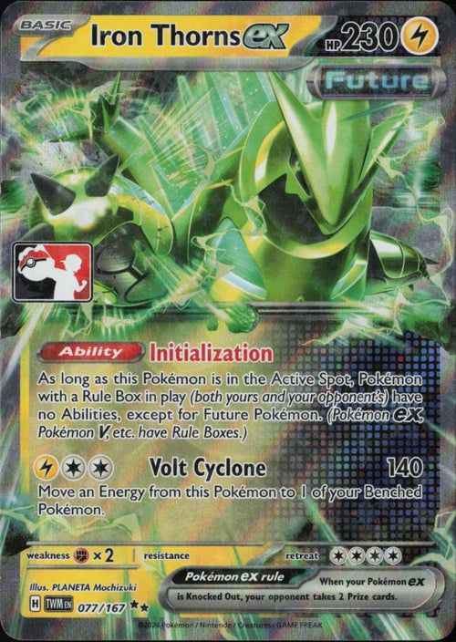 Iron Thorns ex (League Stamp) 077/167 Holo Prize Pack Series Cards