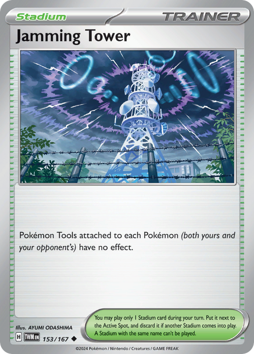 Jamming Tower 153/167 Uncommon Twilight Masquerade Reverse Holo