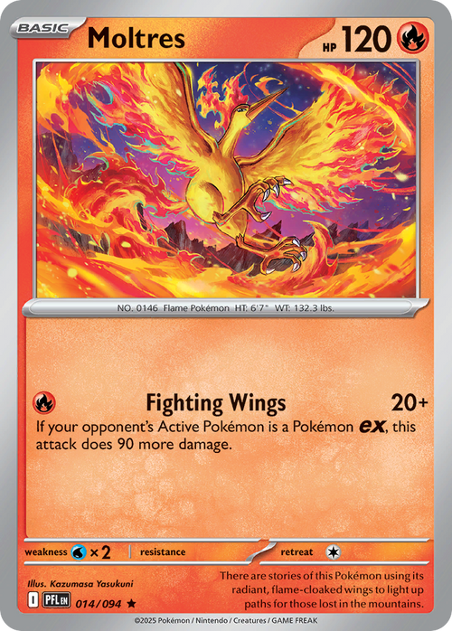 Moltres 014/094 Rare Phantasmal Flames Reverse Holo