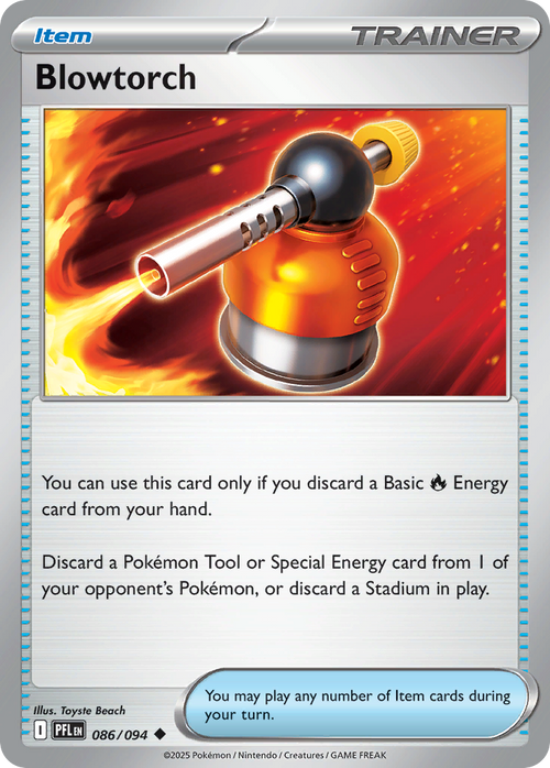 Blowtorch 086/094 Uncommon Phantasmal Flames Reverse Holo