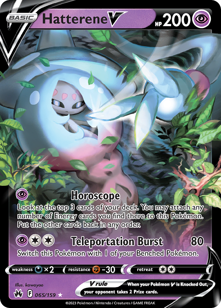 Hatterene V 065/159 Holo Ultra Rare Crown Zenith