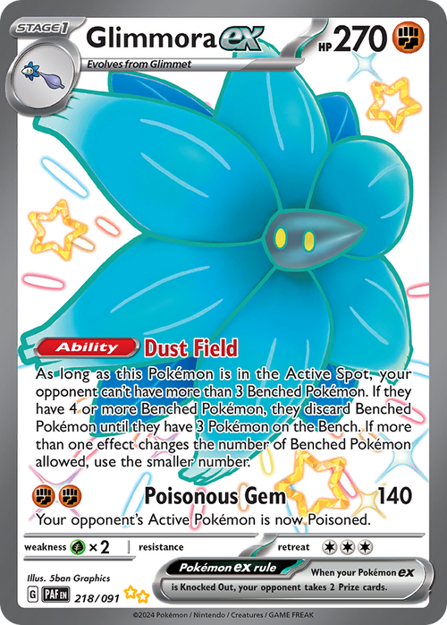 Glimmora ex 218/091 Shiny Ultra Rare Paldean Fates Holo