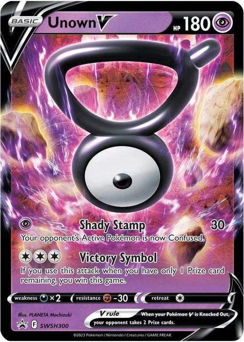 Unown V SWSH300 Holo Promo Sword & Shield Promo Pokemon NM