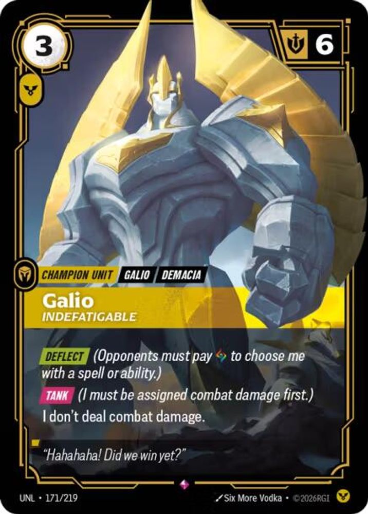 Galio - Indefatigable 171/219 Rare Unleashed Foil