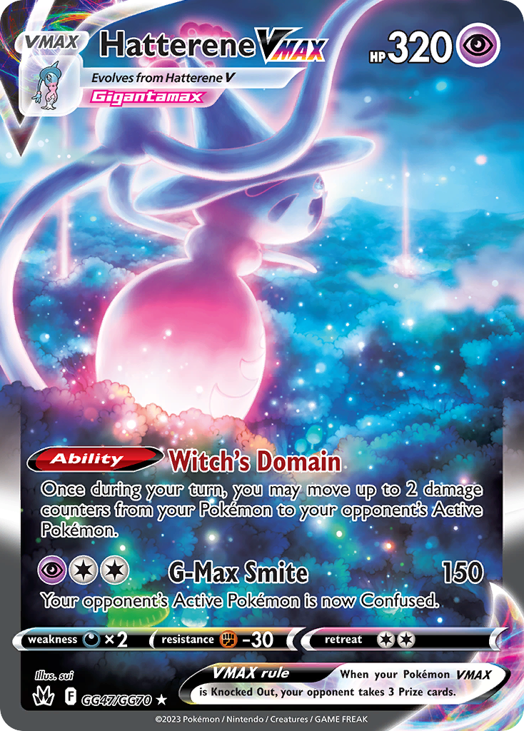 Hatterene VMAX GG47/GG70 Holo Crown Zenith Galarian Gallery Pokemon NM