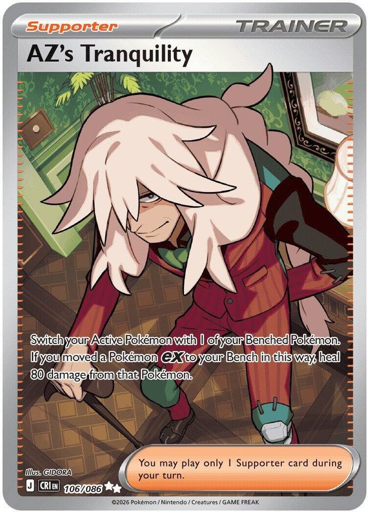 AZ's Tranquility 106/086 Ultra Rare Chaos Rising Holo