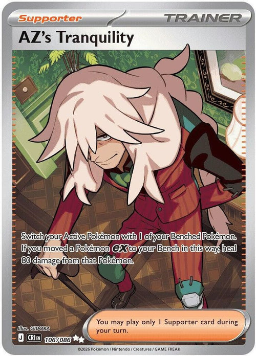 AZ's Tranquility 106/086 Ultra Rare Chaos Rising Holo