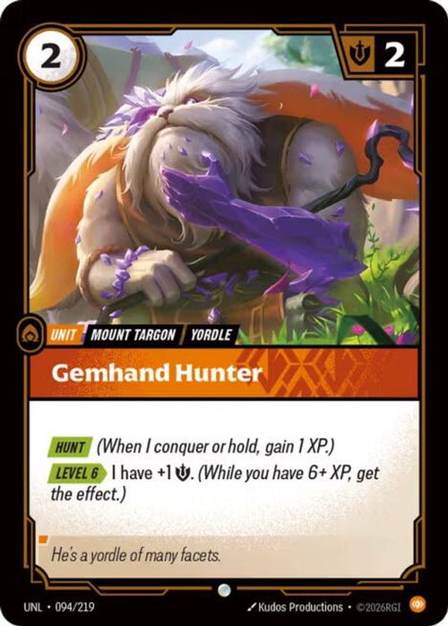 Gemhand Hunter 094/219 Common Unleashed