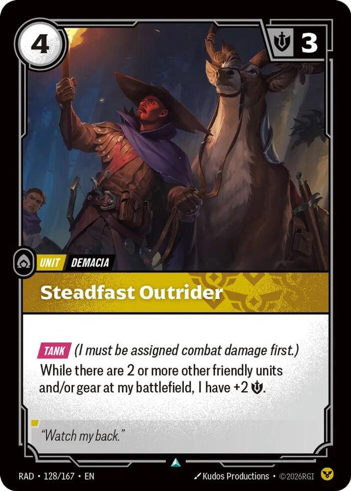 Steadfast Outrider 128/167 Uncommon Radiance Riftbound Foil NM