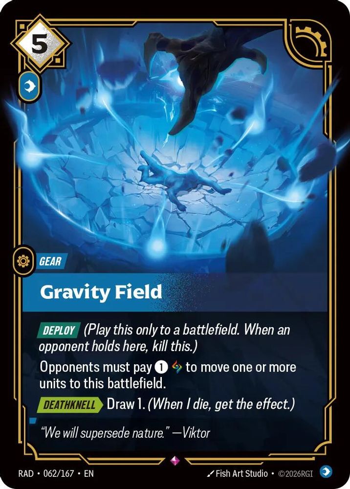 Gravity Field 062/167 Rare Radiance Riftbound Foil NM