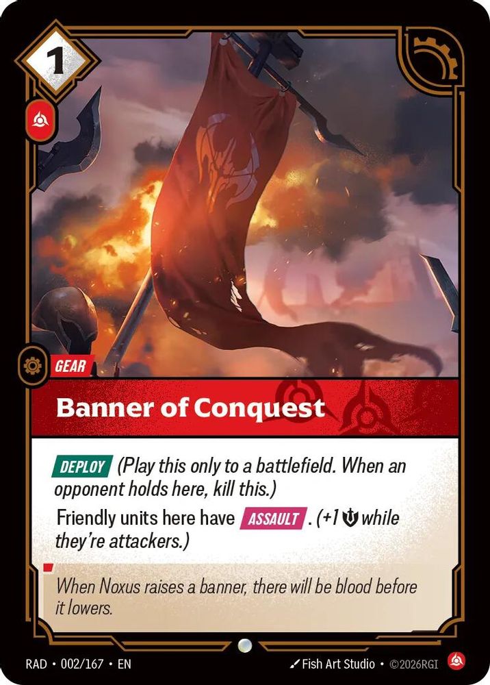 Banner of Conquest 002/167 Common Radiance Riftbound Foil NM
